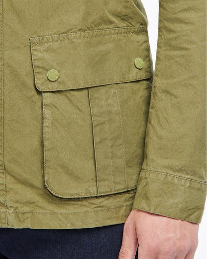 Barbour International Summer Wash Duke Mens Jacket - Dusky Green