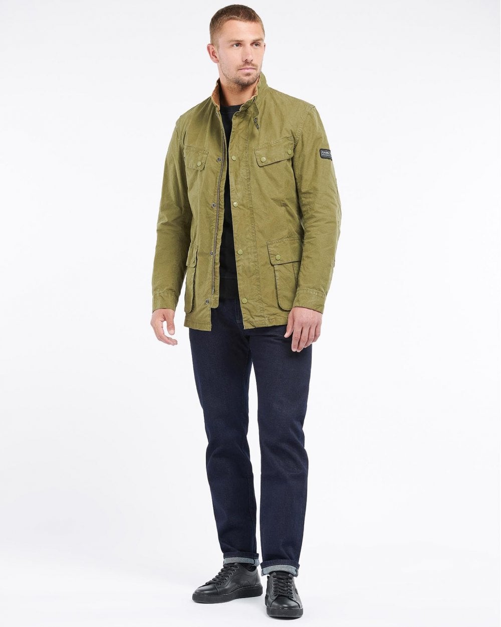 Barbour International Summer Wash Duke Mens Jacket - Dusky Green