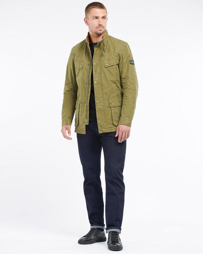 Barbour International Summer Wash Duke Mens Jacket - Dusky Green
