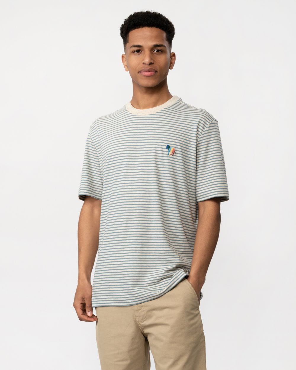 Paul Smith PS Paul Smith Mens Reg Fit Short Sleeve Broad Zebra T-Shirt