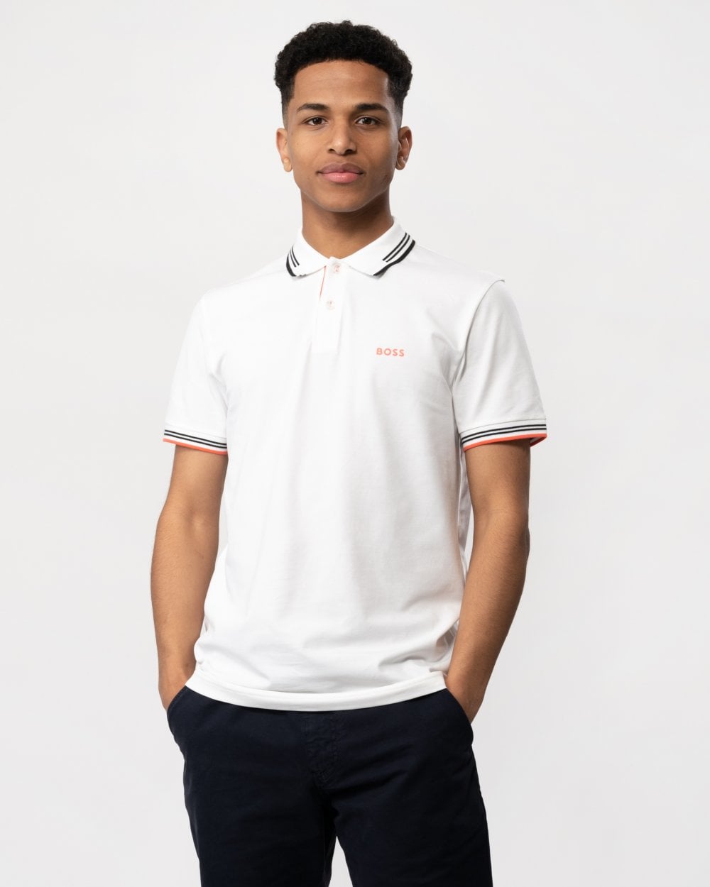 BOSS Green Paul Mens Short Sleeve Polo Shirt With Contrast Tipping