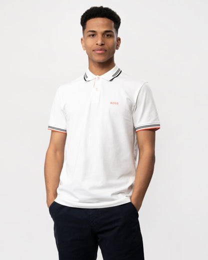 BOSS Green Paul Mens Short Sleeve Polo Shirt With Contrast Tipping