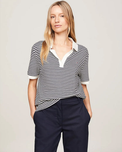 Tommy Hilfiger Relax Open Placket Lyocell Womens Polo