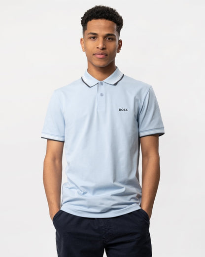 BOSS Green Paul Mens Short Sleeve Polo Shirt With Contrast Tipping
