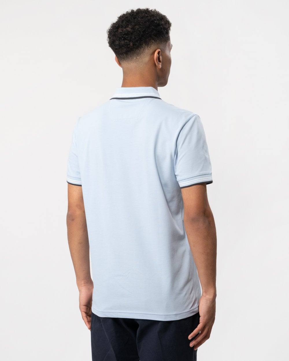 BOSS Green Paul Mens Short Sleeve Polo Shirt With Contrast Tipping - Pale Purple 527