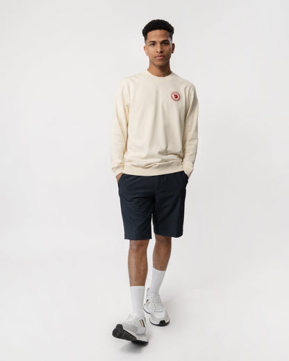 Fjallraven 1960 Logo Badge Mens Sweatshirt - Chalk White 113