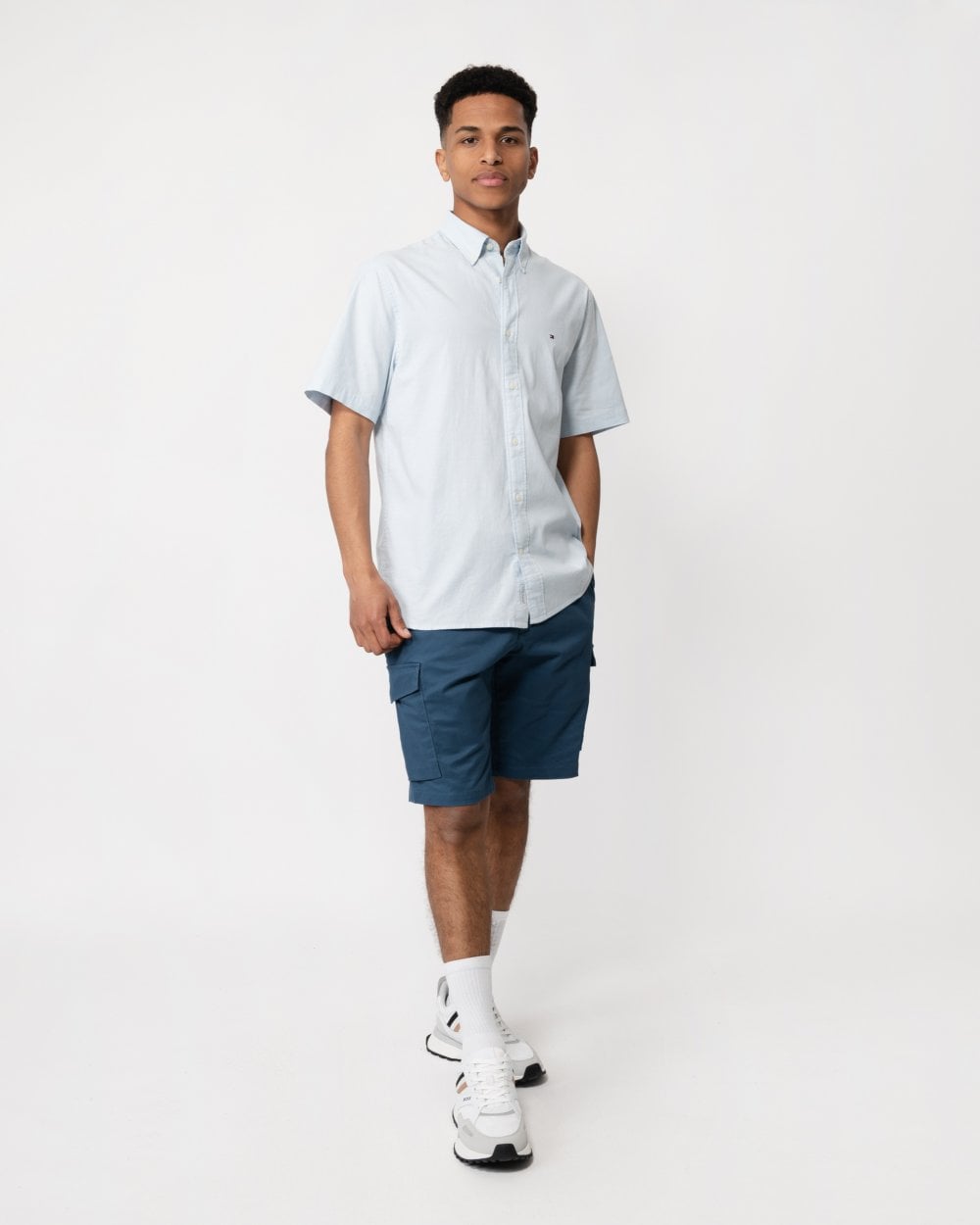 Tommy Hilfiger Harlem 1985 Mens Cargo Shorts - Aegean Sea