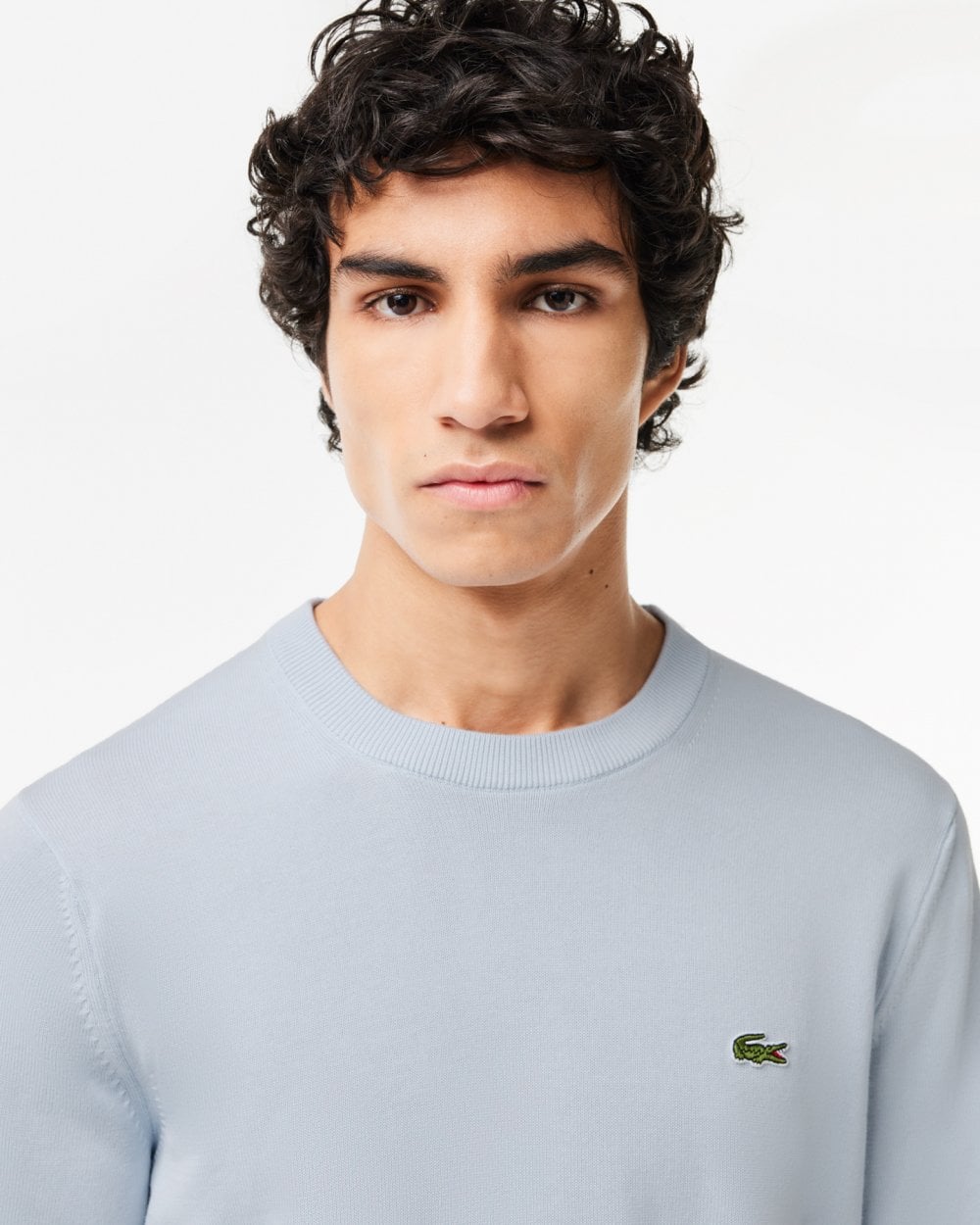 Lacoste Mens Organic Cotton Crew Neck Sweater - Phoenix Blue J2G