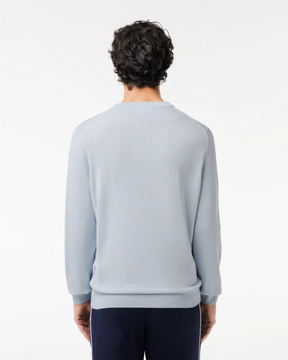 Lacoste Mens Organic Cotton Crew Neck Sweater - Phoenix Blue J2G