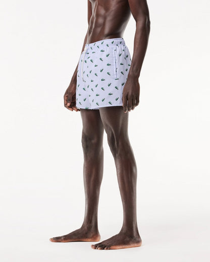 Lacoste Mens Crocodile Print Swimming Shorts