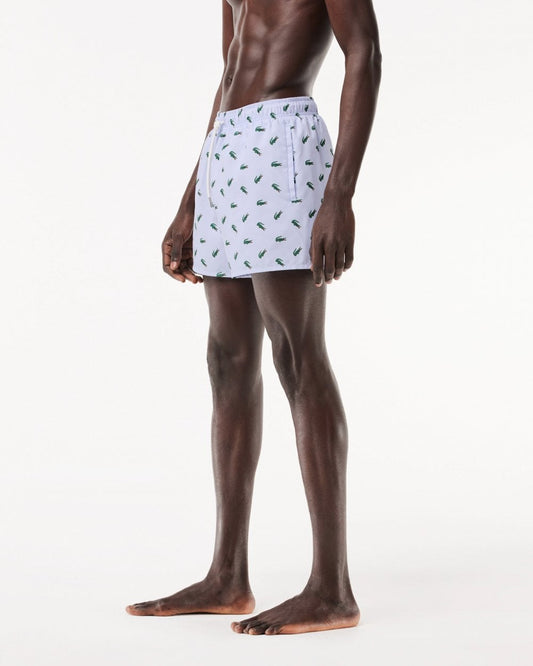 Lacoste Mens Crocodile Print Swimming Shorts