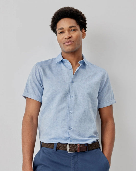 Oliver Sweeney Eakring Mens Short Sleeve Linen Shirt