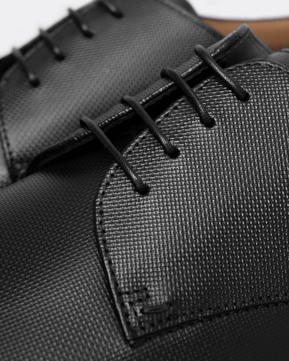 BOSS Orange Kensington Mens Embossed Leather Derby Shoes With Rubber Outsole