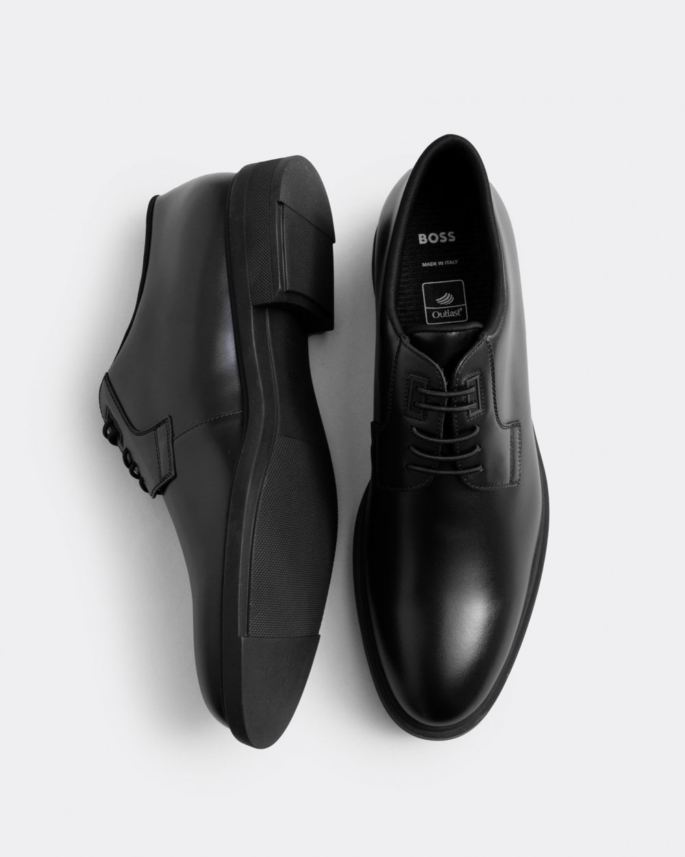BOSS Orange Firstclass Mens Leather Derby Shoes With Rubber Outsole NOS