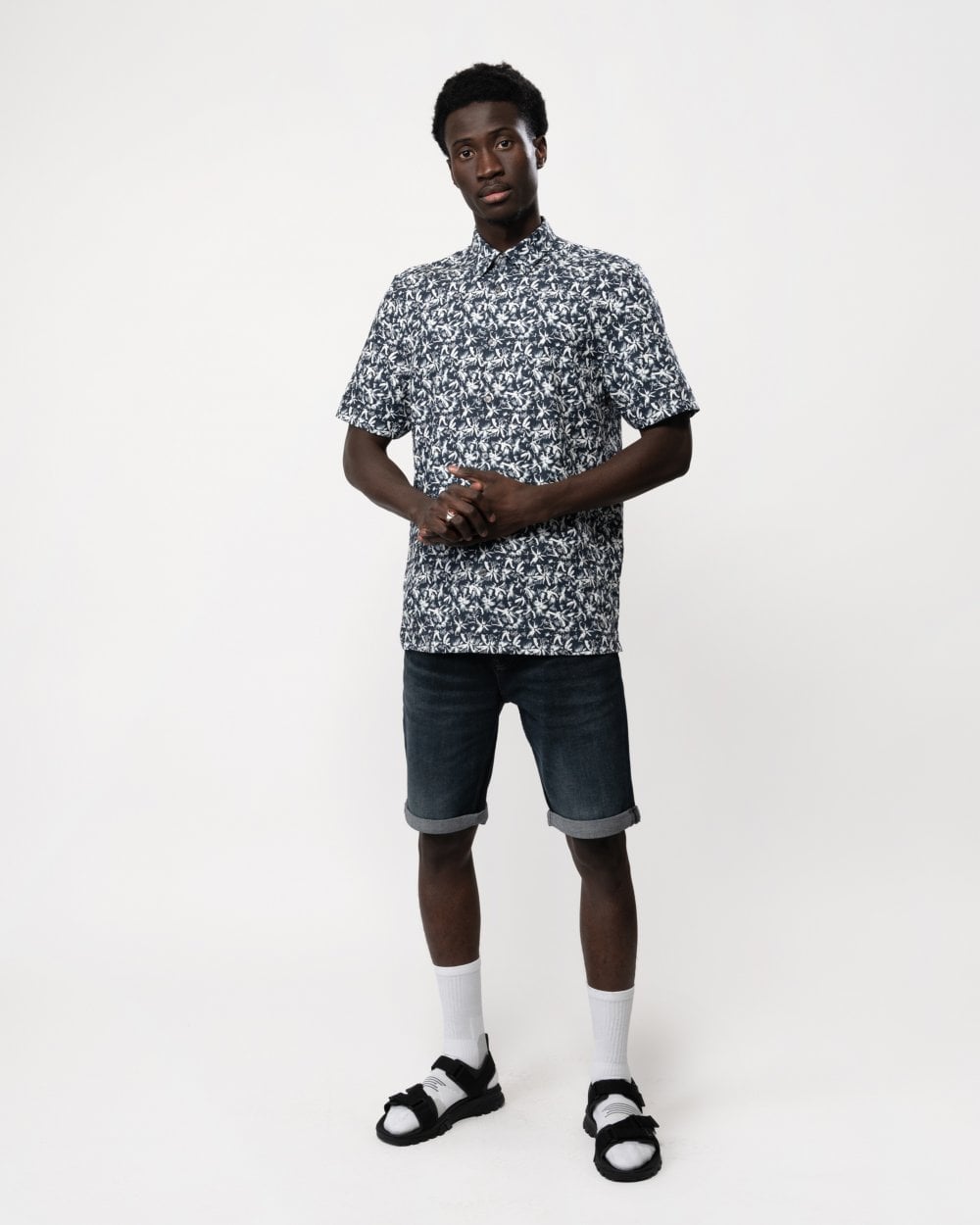 Ted Baker Ted Baker Tavaro Mens Short Sleeve Abstract Floral Print Shirt