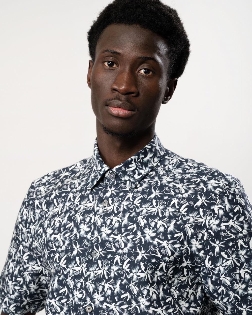 Ted Baker Ted Baker Tavaro Mens Short Sleeve Abstract Floral Print Shirt