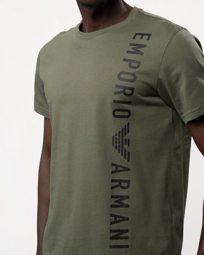 Emporio Armani Mens Logoband Beach T-Shirt - Military Green