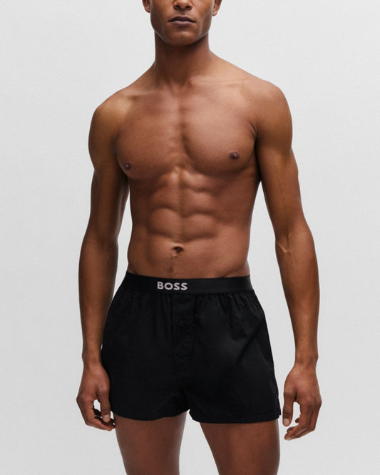 BOSS Orange BOSS Orange Mens 2 Pack Cotton Pyjama Shorts with Logo Waistbands