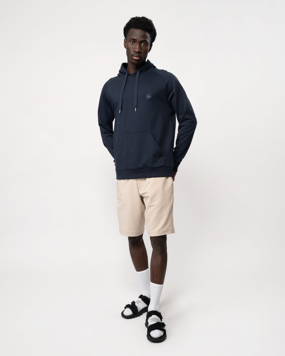 BOSS Orange BOSS Orange Mens Cotton Terry Regular Fit Loungewear Hoodie with Double Monogram Logo 