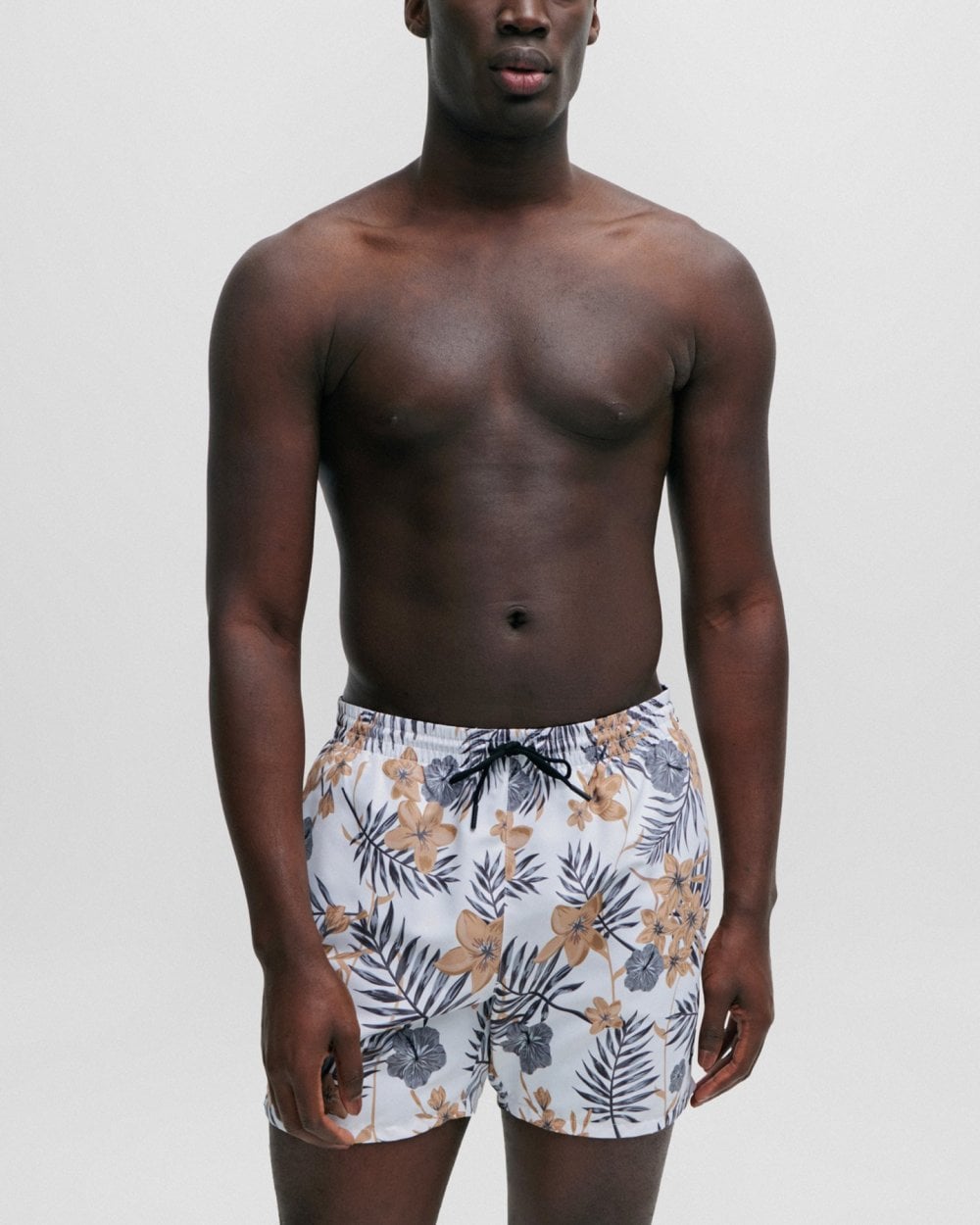 BOSS Orange Piranha Mens Tropical Print Quick-Drying Swim Shorts