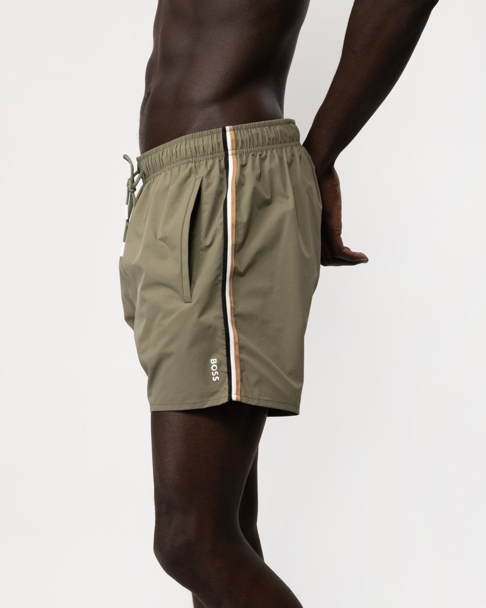 BOSS Orange Iconic Mens Swim Shorts - Beige/Khaki 250
