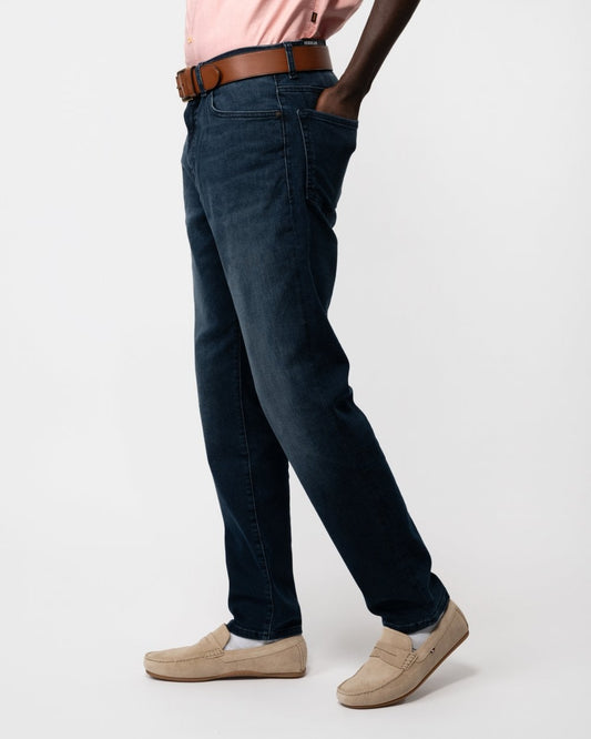 BOSS Orange BOSS Orange Re.Maine BC Mens Regular Fit Jeans in Navy Super-Stretch Denim 