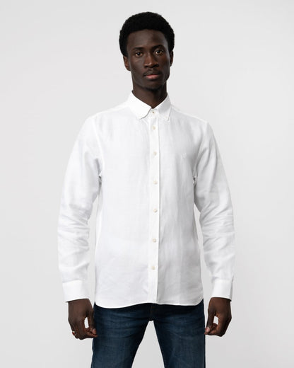 Ted Baker Ognon Mens Long Sleeve Cotton Lyocell Script Shirt