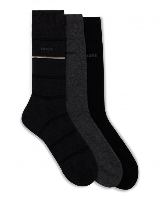 BOSS Orange BOSS Orange Mens 3 Pack Striped Socks Gift Set
