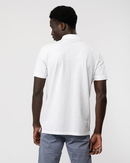 HUGO Dereso232 Mens Cotton-Piqué Slim-Fit Polo Shirt - White 100