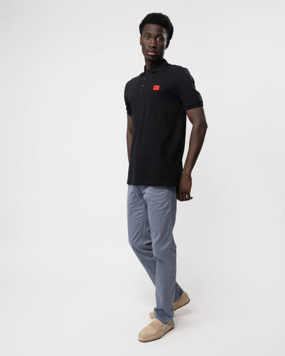 HUGO Dereso232 Mens Cotton-Piqué Slim-Fit Polo Shirt - Black 001