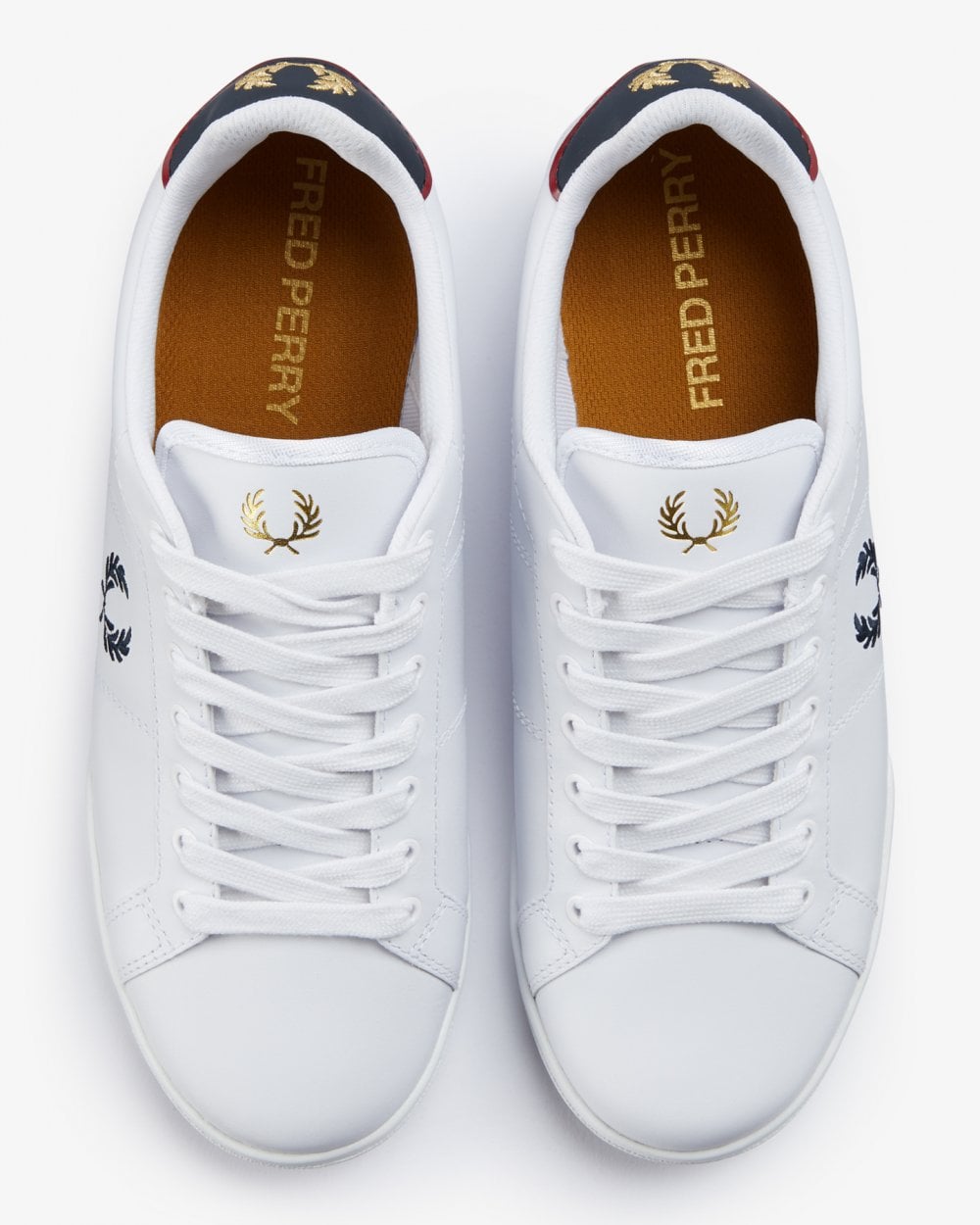 B722 Fred Perry B722 Mens Leather Trainers NOS – CHO