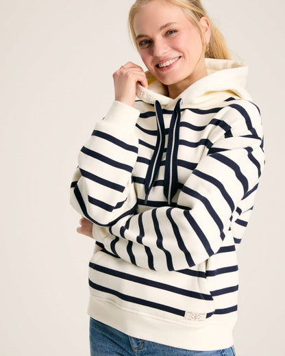Joules Milbourne Womens Pullover Hoodie - French Navy Stripe