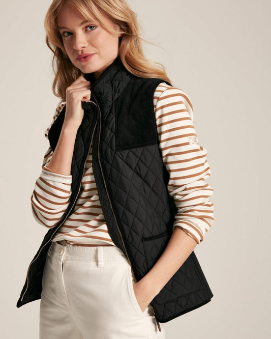 Joules Stately Womens Diamond Quilt Gilet 224332