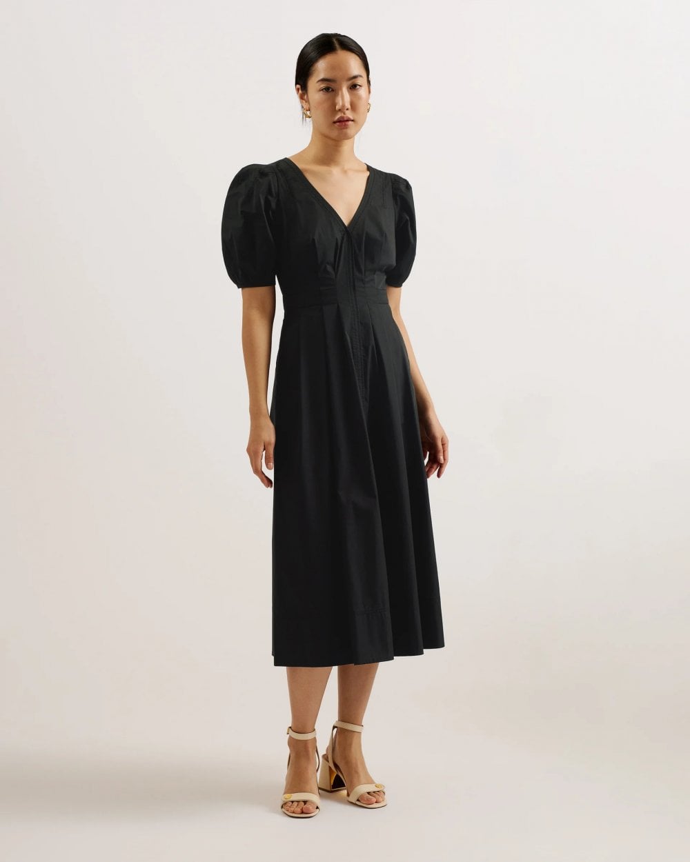 Ted Baker Ledra Womens Puff Sleeve Midi Dress