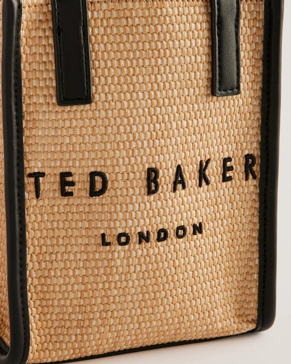 Ted Baker Paulii Womens Faux Raffia Mini Icon Bag
