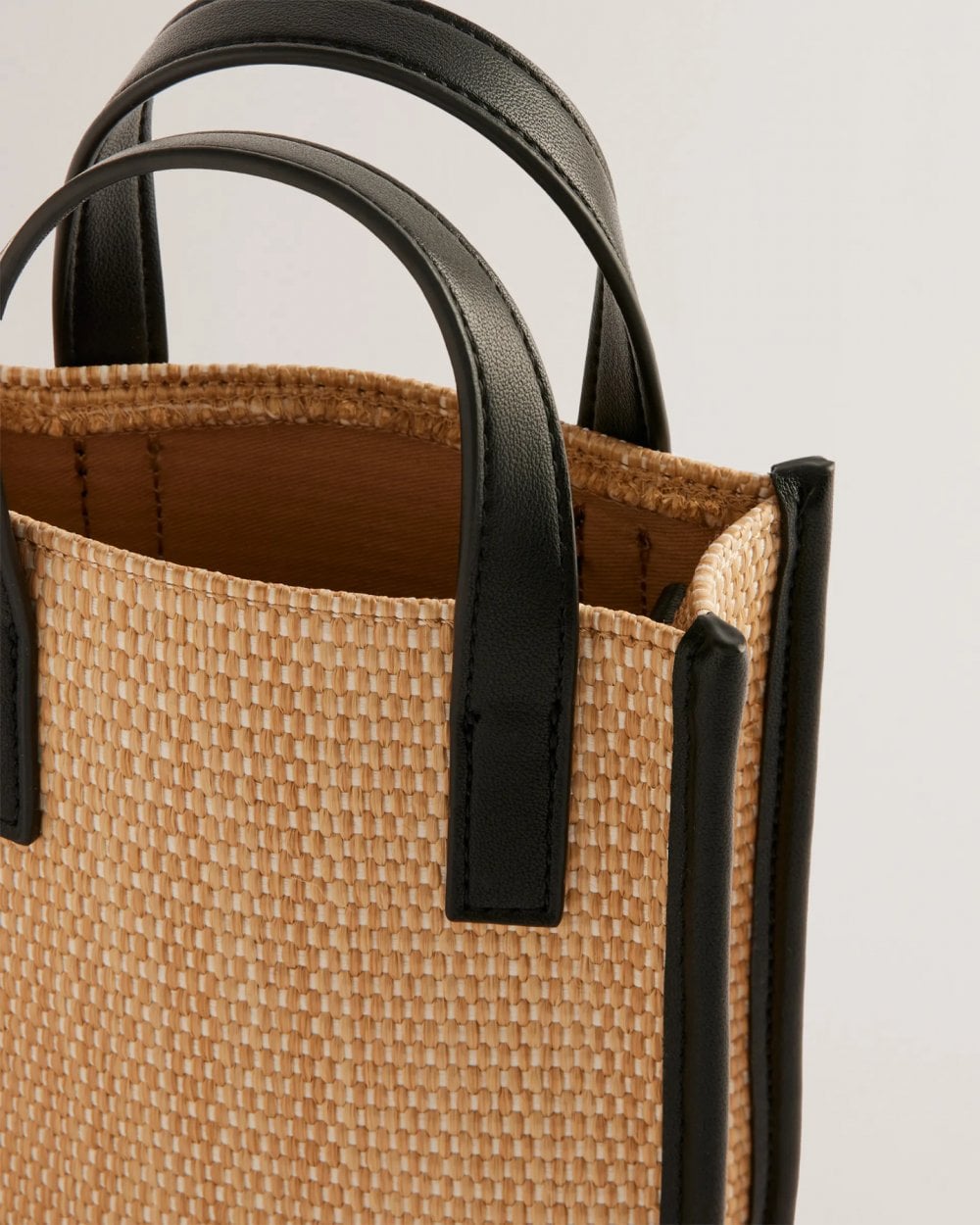 Ted Baker Paulii Womens Faux Raffia Mini Icon Bag