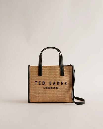 Ted Baker Paolina Womens Faux Raffia Small Icon Bag