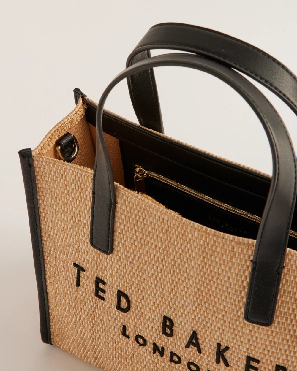 Ted Baker Paolina Womens Faux Raffia Small Icon Bag