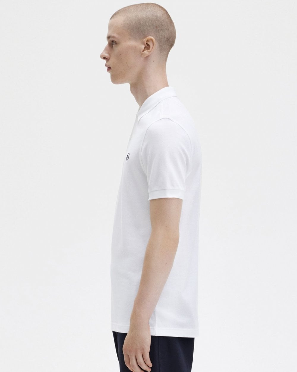 Fred Perry Mens Plain Signature Polo Shirt NOS - White 100