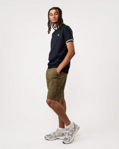 Fred Perry Mens Twin Tipped T-Shirt NOS - Navy 795