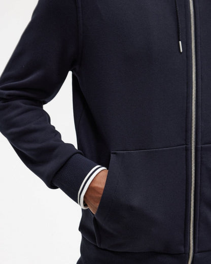 Fred Perry Mens Zip Through Hoodie NOS - Navy 795