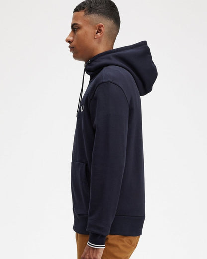 Fred Perry Mens Zip Through Hoodie NOS - Navy 795