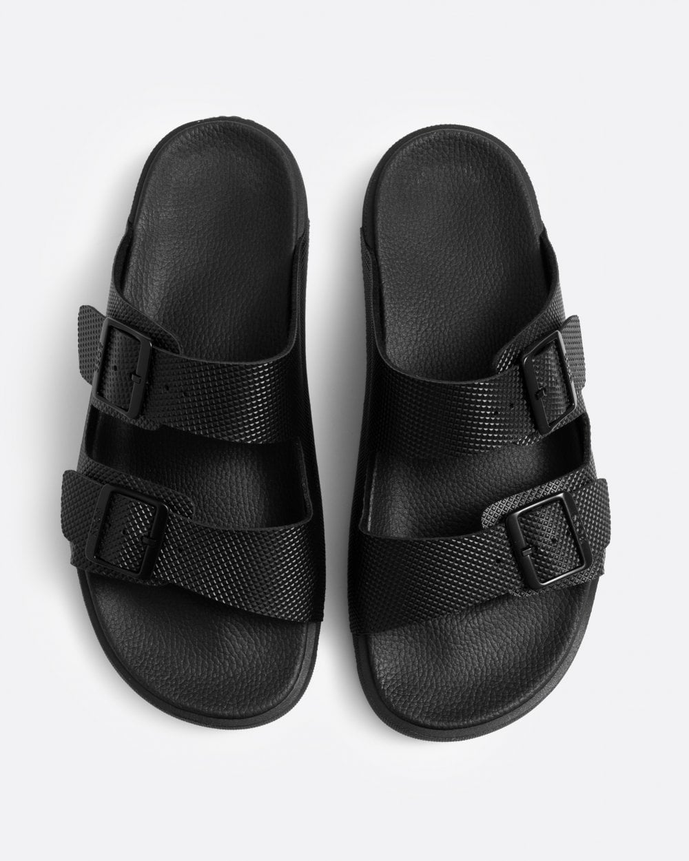 BOSS Orange Surfley Mens Twin-Strap Sandals - Black 001
