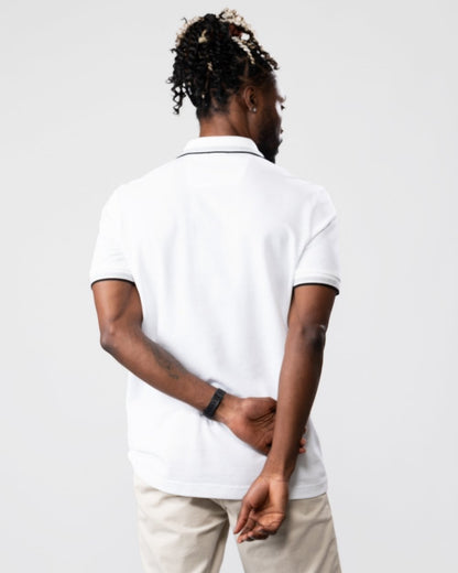 BOSS Green Paddy Contrast Mens Polo NOS - White 100