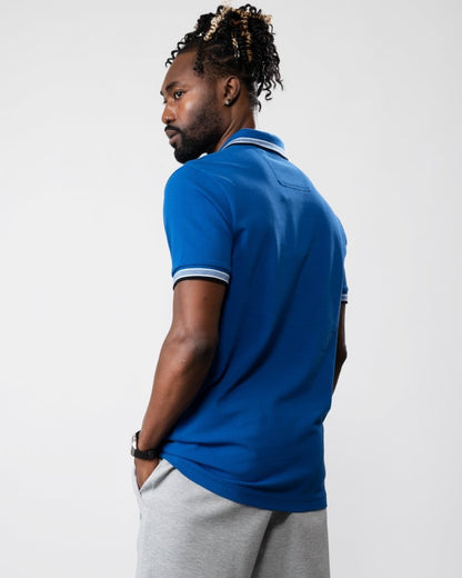 BOSS Green Paddy Contrast Mens Polo NOS - Medium Blue 420