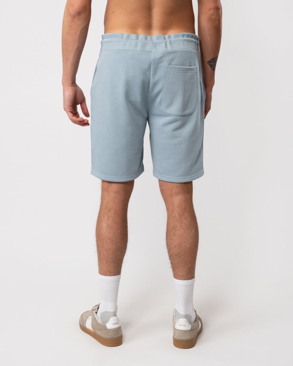 GANT Regular Fit Shield Logo Sweat Shorts - 474 Dove Blue