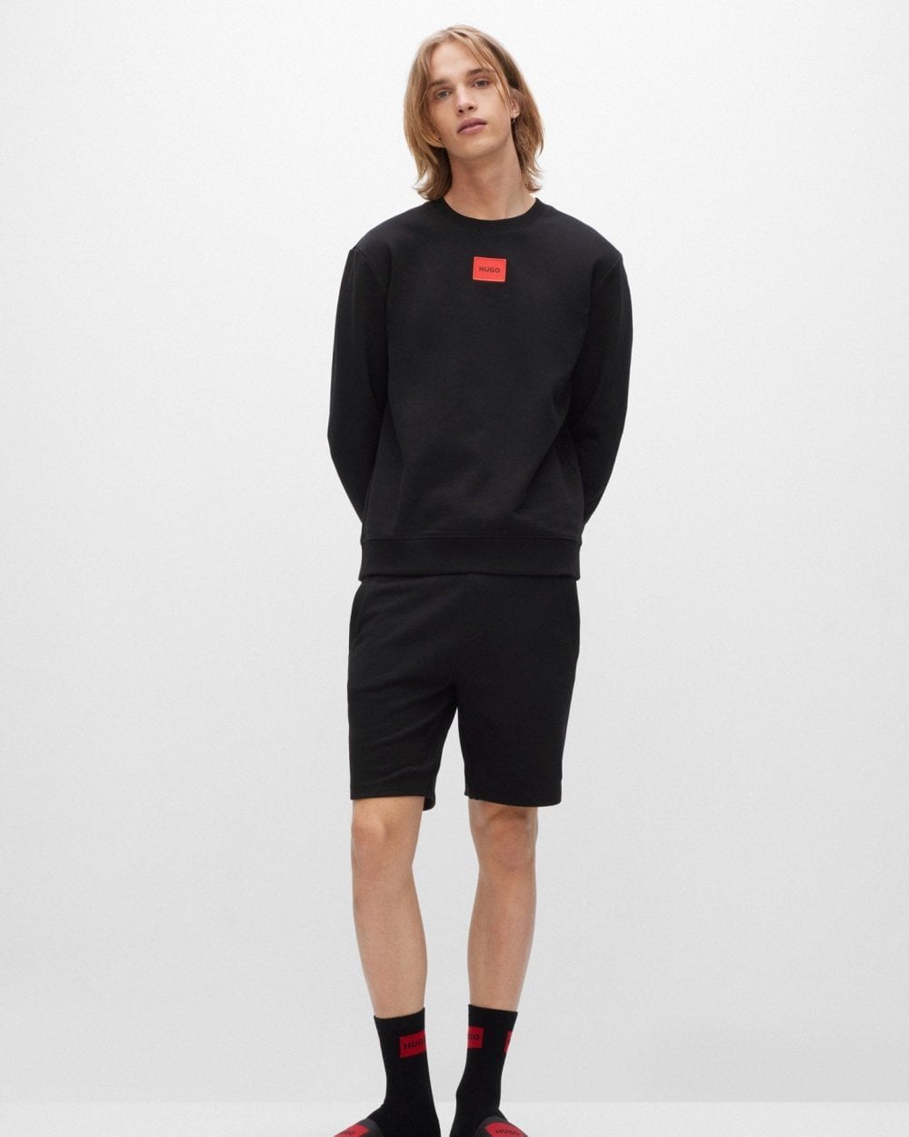 HUGO HUGO Diragol212 Label Logo Mens Sweatshirt NOS