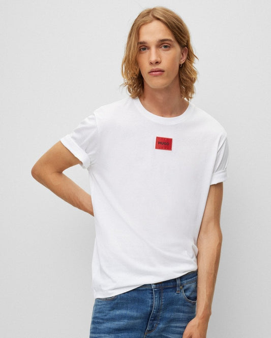 HUGO Diragolino212 Label Logo Mens T-Shirt NOS