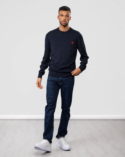 HUGO San Cassius Mens Crew Neck Sweater NOS - Navy 410