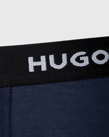 HUGO Triple Pack Mens Trunks - Navy 410